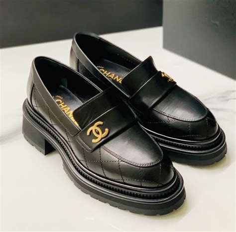 chanel moccasin loafers|chanel platform loafers.